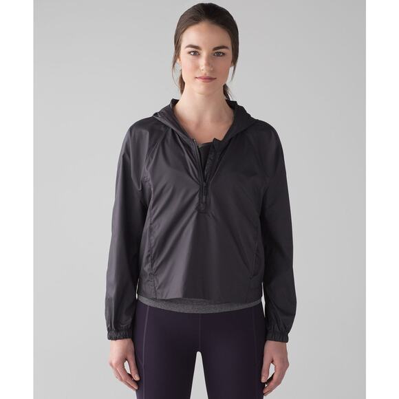 lululemon athletica Jackets & Blazers - Lululemon Womens size 8 I Put A Shell On You Pullover Hooded Cropped Jacket